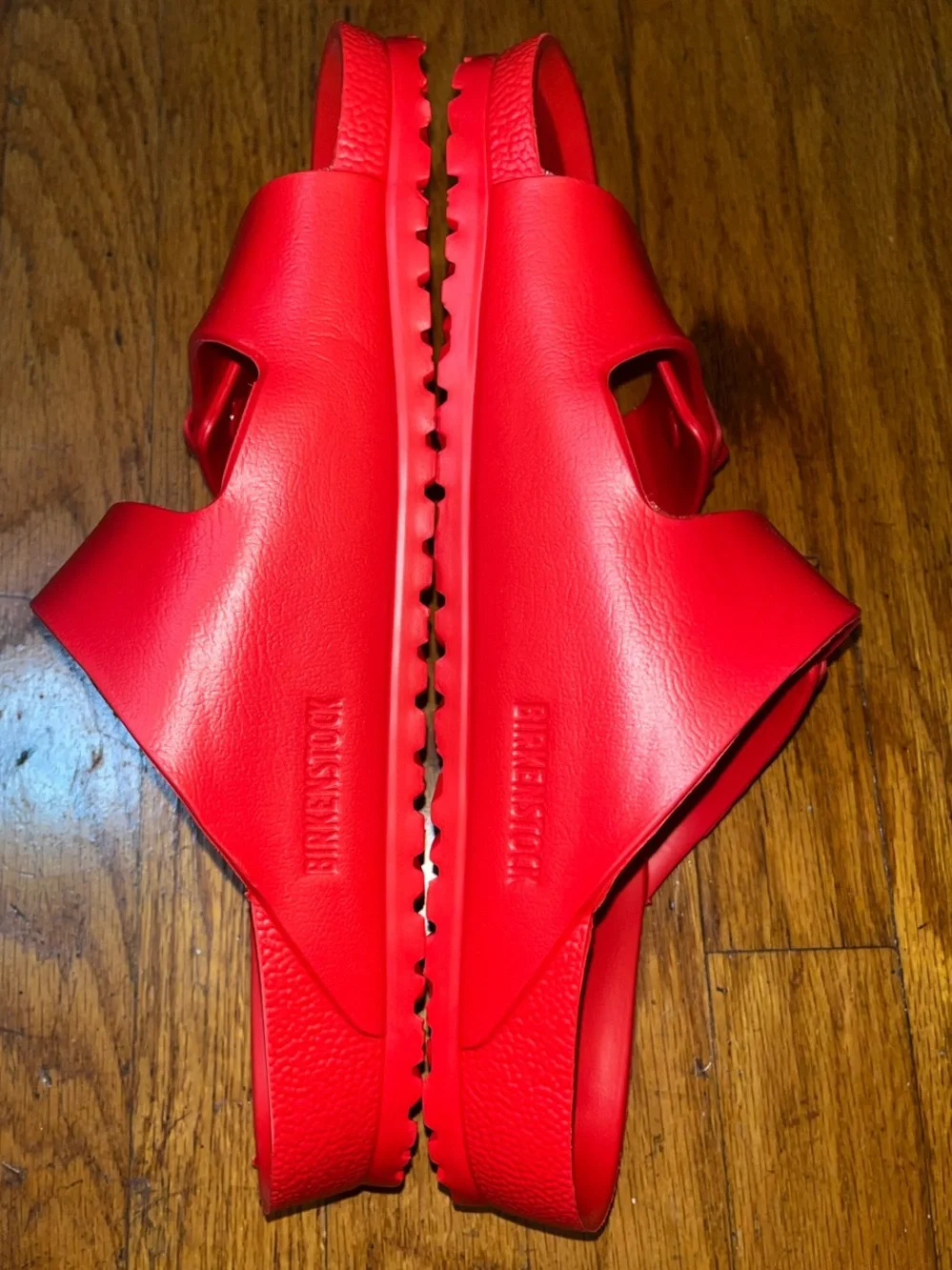 NWOT Birkenstock Men’s Red Two-Strap EVA Sandals Size 12